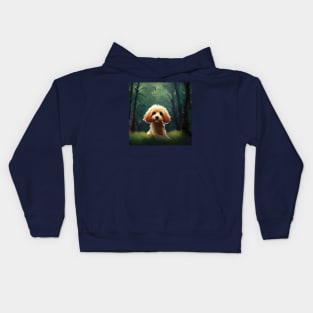 Cocker Spaniel puppy dog in the woods Kids Hoodie